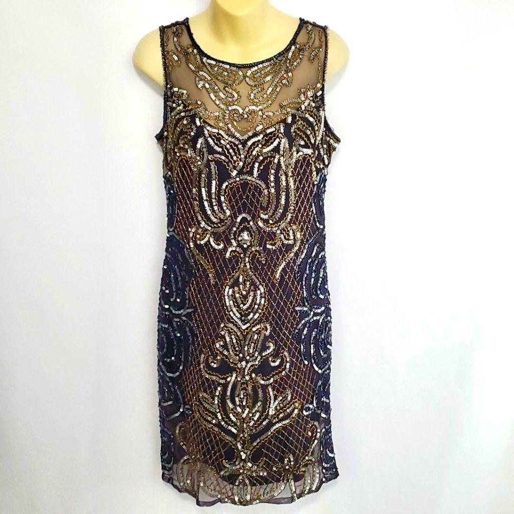 Sequined Mini Dress (D344) Size S